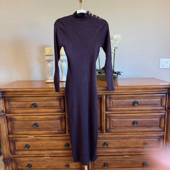 Heartloom Naima Dress in Coco – Size M – Chic Ribbed Knit Sweater Dress - Picture 9 of 9